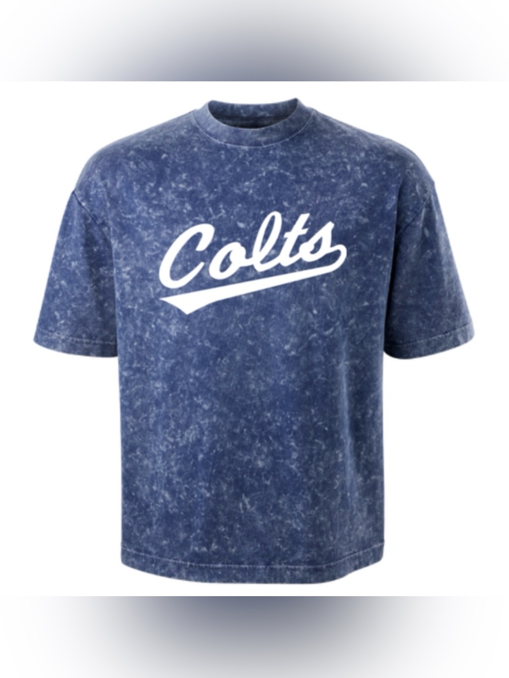 EvoShield Colts Acid Wash Boxy Tee NWT Unisex Baseball Shirt L